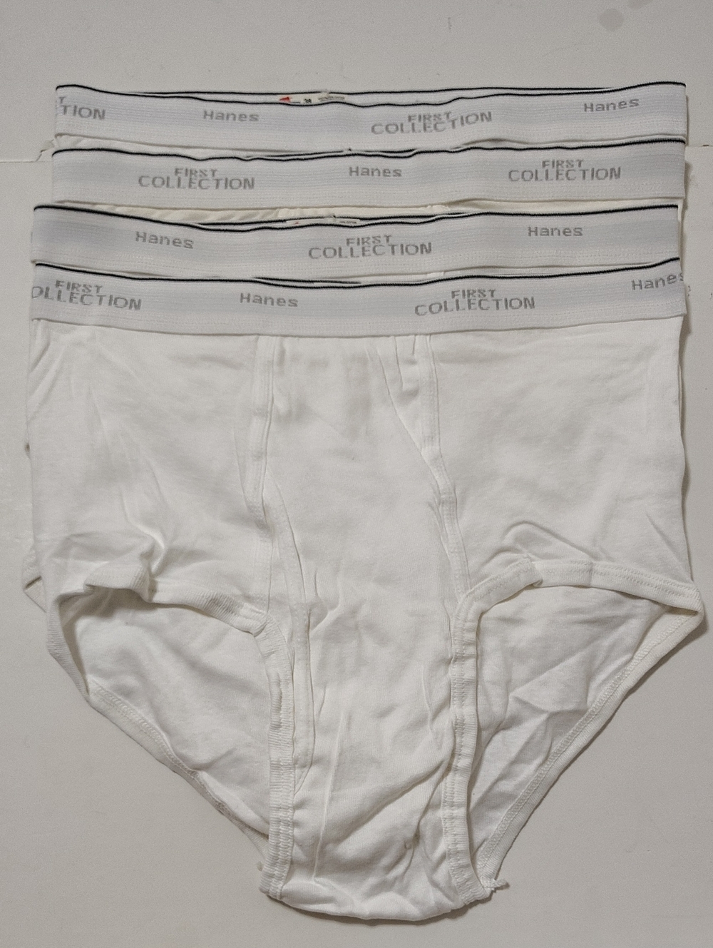 Vintage Hanes White Men's Briefs - First Collection -4 Pack -Size 38